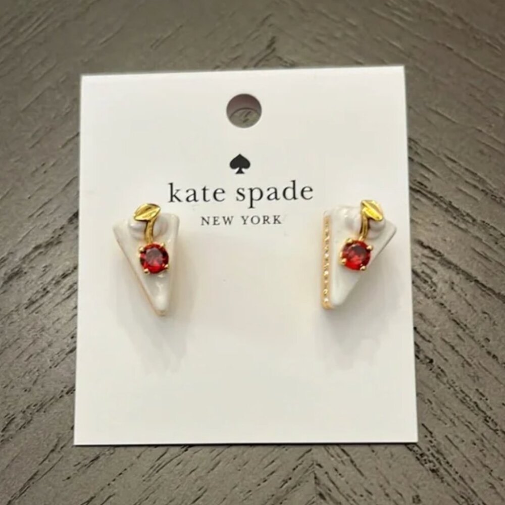 Kate Spade Pastry Shop Cake Slice Earrings New